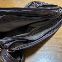 ダークブラウン レザー ビジネスバッグの画像