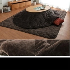 こたつ　楕円　テーブル　リバーシブル　白　ホワイト　木目　茶色の画像