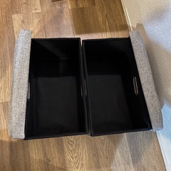 オットマン　スツール　グレー　2個セットの画像