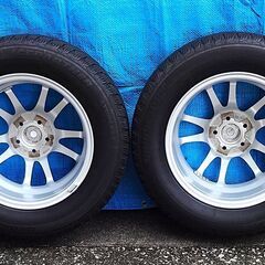ブリヂストン エコフォルムアルミホイール＆アイスパートナースタッドレス 4本セット　プリウス（30系・50系）で装着してましたの画像