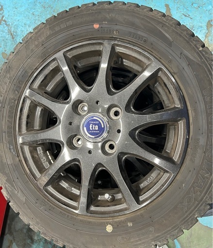 155/65R13 ダンロップ　スタッドレスタイヤ　アルミホイール付き　4本セット