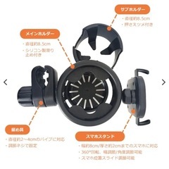 ベビーカー 2ドリンクホルダー スマホスタンド付 西松屋 の画像