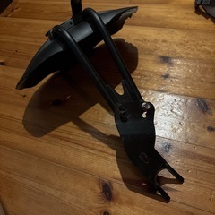 汎用　リアフェンダー ブラケット マッドガード 泥除け ブラック カーボン柄の画像