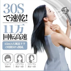 ドライヤー　315g超軽量 4億マイナスイオン ドライヤー 速乾 髪質改善 静電気防止 過熱保護機能 ノズル付き　の画像