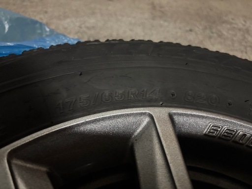 中古 SEIN アルミホイール 175/65 R14 スタッドレスタイヤ ヴィッツ、フィット、キューブ等に  