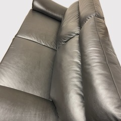 本革ソファー　3人掛け　黒　使用期間1年未満　の画像