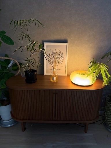 【ほぼ新品】unico（ウニコ）DEMI キャビネット W1220 ブラウン