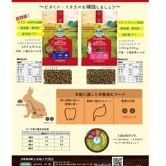 チモシー約2kgぐらいとベビー用ラビットフードの画像