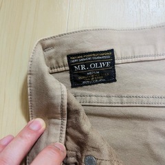 Mr.Olive ミスターオリーブ　チノパン　ベージュ　ストレッチ　Mの画像
