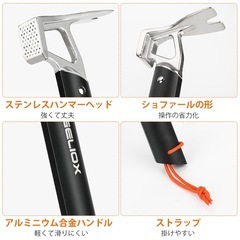 ペグハンマー 軽量 キャンプ ハンマー アウトドア テント用 ペグ打ち/抜くの画像