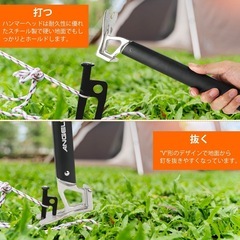 ペグハンマー 軽量 キャンプ ハンマー アウトドア テント用 ペグ打ち/抜くの画像
