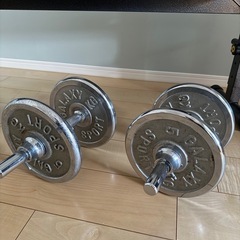 ベンチと10kgダンベル2個せセットの画像