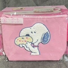 サンリオくじ スヌーピー ②カップ＆ソーサー ⑧ポーチピンク の画像