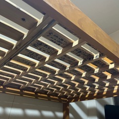 木製二段ベッドの画像