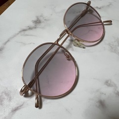 サングラス　UV  ピンク  メガネの画像