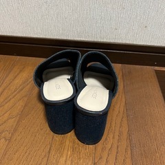 (処分予定)レディース　サンダル　スタッズ　ハート型　デニムサンダル　　LL 24.5の画像