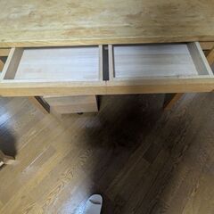 10/28引き取り限定●木製デスク3点セット　十分使えます！の画像