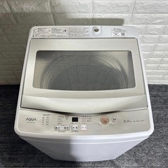 12/5引き取りのみ　AQUA 冷蔵庫 洗濯機　2021年製 高年式 k0402の画像