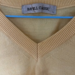 レナウン BAY HILL CLASSIC 黄色 Vネック ベスト Lの画像