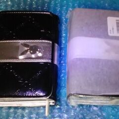 【新品】プレイボーイ折財布　銀ライン　収納多数②の画像