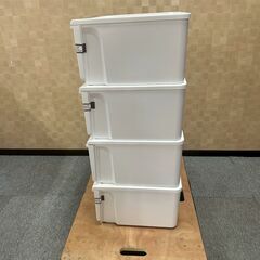 【未使用品】【倉庫保管品大特価放出】収納ケース 白・グレー 1段ずつ販売 直接引き取り限定の画像