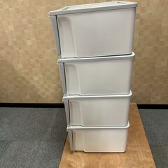 【未使用品】【倉庫保管品大特価放出】収納ケース 白・グレー 1段ずつ販売 直接引き取り限定の画像