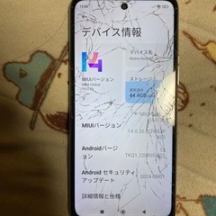 Xiaomi Redmi Note 10 JE本体 ひび割れありケース付きの画像