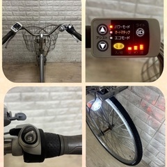 🉐超お買い得🌸美品🌸室内保管🌈バッテリー良好🌸パナソニック　ビビ　🌸電動自転車シルバー28の画像