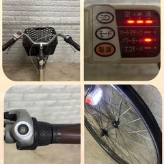 🉐超お買い得🌸美品🌸室内保管🌈バッテリー良好🌸パナソニック　ビビ　🌸電動自転車アイボリーの画像