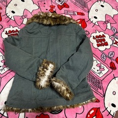 フェイクファー デニムジャンパーの画像