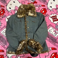 フェイクファー デニムジャンパーの画像