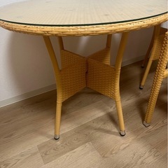 ダイニングテーブルイスセット美品の画像