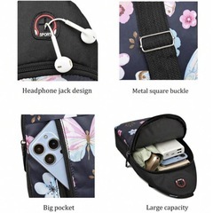 【新品】蝶々柄ボディバッグの画像