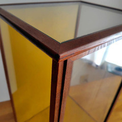 ヴィンテージ　ショーケース　木枠&ガラス　高さ約54×横33cm　ガラスケースの画像