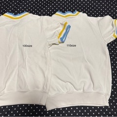 100サイズと110サイズのVネック体操服セット、使用感あり　キリン児の画像