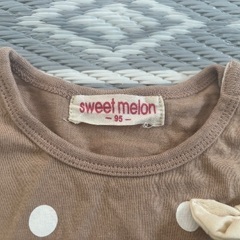 【着用一回のみ】子供服 リボン付き 水玉ワンピースの画像