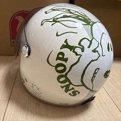 【美品】ヘルメット　アークス スヌーピー（axs) SNJ-73 SNOOPY（スヌーピー) ジェットシールドヘルメット Peek-a-boo  の画像