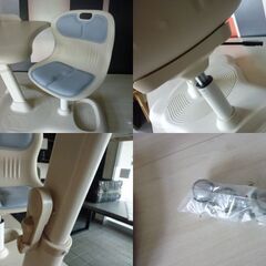 未使用/新品　訳あり特価　一体型デスク＆チェア セット 高さ調整 キャスター付き キッズデスク キッズチェアの画像