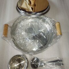 ステンレス製両手鍋24センチ （長期保管品） 新品の画像