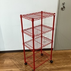 メタルラック（レッド）【町田市再生家具】　252161の画像