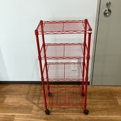メタルラック（レッド）【町田市再生家具】　252161の画像