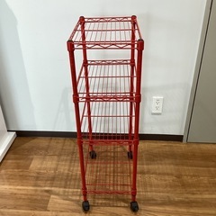 メタルラック（レッド）【町田市再生家具】　252161の画像