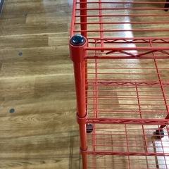 メタルラック（レッド）【町田市再生家具】　252161の画像