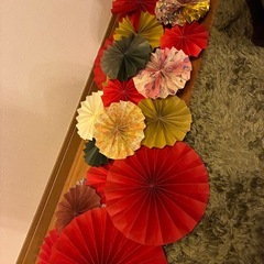 ペーパーフラワー　ガーランド　ペーパーファンの画像