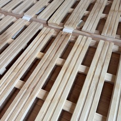 ニトリ　すのこベッド　ダブル　折りたたみの画像