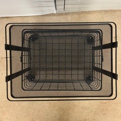 【キャスター付】メッシュワゴン ランドリーバスケット 2段トレイ 取り外しバスケット スチールラック キッチンワゴン サニタリー/脱衣所/玄関/パントリー 収納カート ブラック 黒 シンプル おしゃれ 多用途の画像