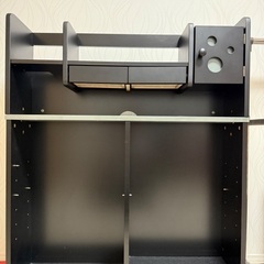 学習机、学習机引出し、学習机棚、電気スタンドの画像