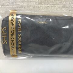  SHIPS シップス 長財布 ブラック 大容量 メンズ レディース ブランド財布 カード コイン収納 シンプル おしゃれ 新品未開封品　251028-1Aの画像