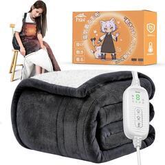 電気毛布 着る毛布 着るこたつ 速暖 適応身長150~180cm ふわふわの画像