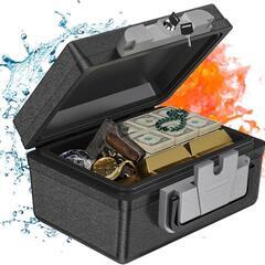 手提げ金庫 耐水耐火 ETL規格 鍵付き A4用紙対応 地震 家事 災害 台風の画像